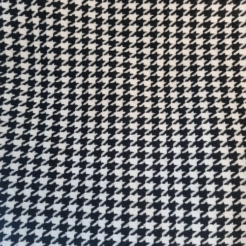 New HQ HT Houndstooth Black and White Cloth Material 