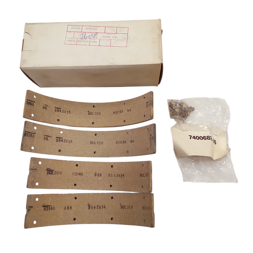 NOS HQ HJ HX HZ Rear Drum Brake Lining Set  