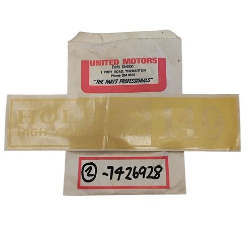 NOS EH HD HR 149 High Compression Rocker Cover Decal 