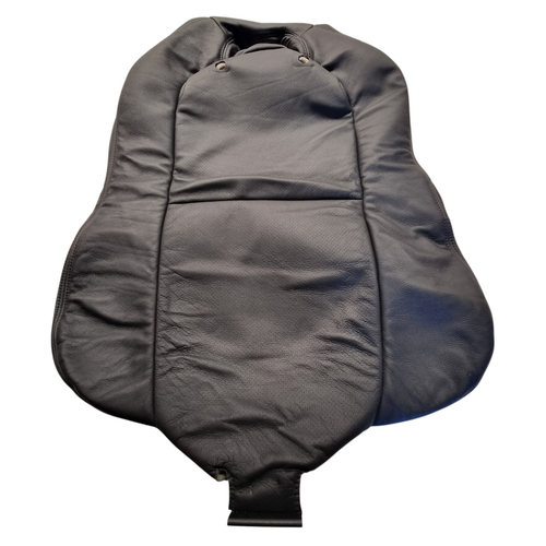 Used VY VZ LHR Left Rear Anthracite Black Leather Seat Back Cover 