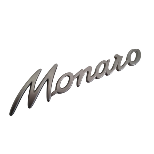 Used VY V2 VZ Monaro Satin Chrome Rear Quarter Panel Badge Emblem 