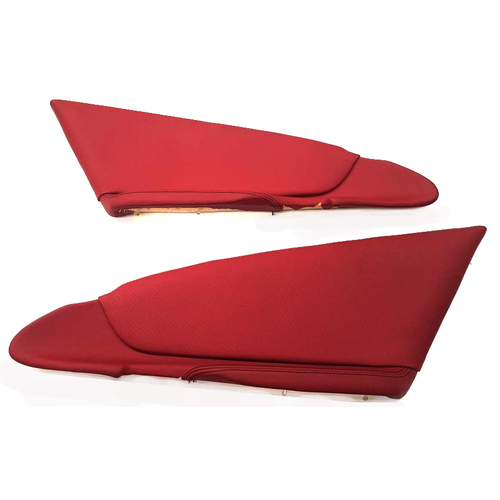VY VZ Red Leather Rear Door Insert Pair 