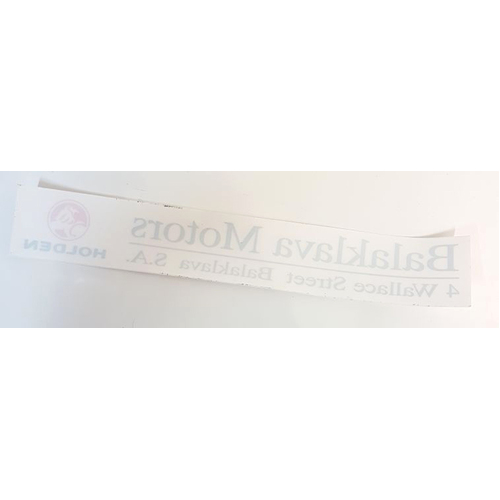 VT VX WH VU VY VZ WK WL Balaklava Motors Dealer Decal Genuine 