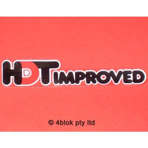 HDT VH HDT Improved Decal - Black
