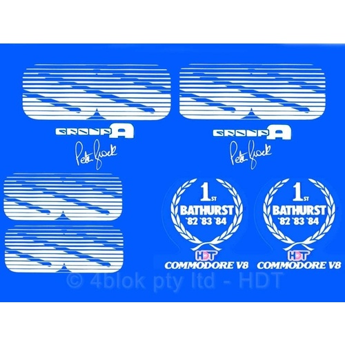 HDT VK Group A SS Silver Decal Kit (Guards, Boot & Grille)
