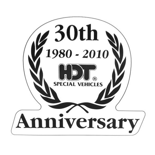 HDT 30th Anniversary Decal - Black