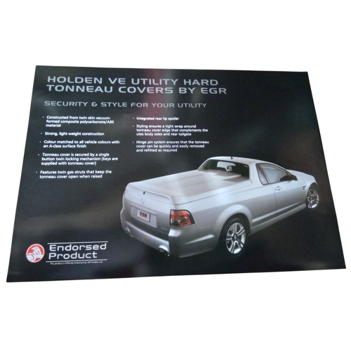 New Original Holden VE Commodore Ute Hard Lid Brochure Flyer 2008 2 Page