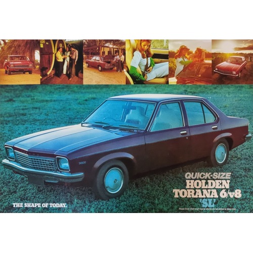 New Original GMH Holden LH Torana Large Dealer Brochure Poster