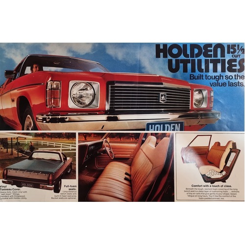 New Original GMH Holden HJ Utilities Ute Large Dealer Poster 10/74