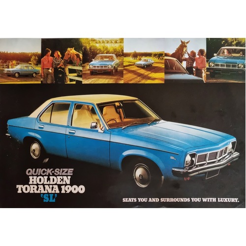 New Original GMH Holden LH SL 1900 Torana Large Dealer Brochure Poster