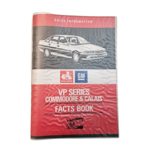 Original Holden Commodore VP Sales Facts Book & Launch Kit Dealer Confidential