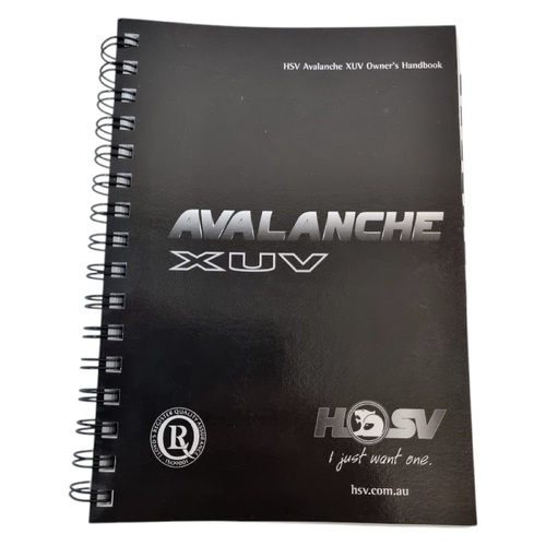 NOS HSV VY Avalanche XUV Owners Handbook Genuine 00A-033102 Apr 2004 Print 1