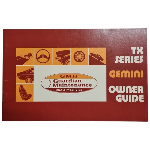 NOS Holden TX Gemini Owners Guide Service Book Genuine 9940568 Jan 1975