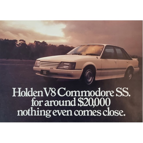 Original HDT VK SS Commodore Fold Out Brochure Body By Holden. Soul By Brock.