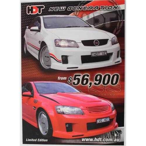 New Original HDT VE SS Commodore A4 Brochure Flyer Hard Card