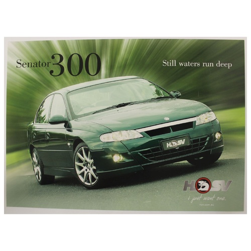 New Original VX HSV Senator 300 Still Waters Run Deep Hard Card Flyer Brochure