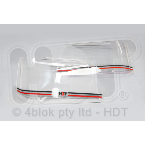 HDT VB VC Headlight Covers Black & Red - 40157B-CBLA