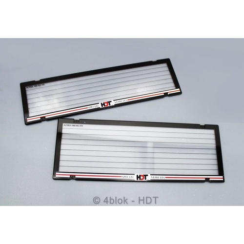 HDT QLD Black & Red Number Plate Frames - HDTNFREDSLQ