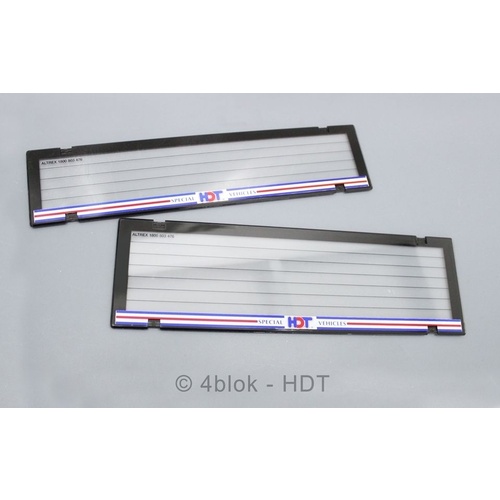 HDT Slimline Number Plate Frames  Blue & Red - HDTNPFBLUESL