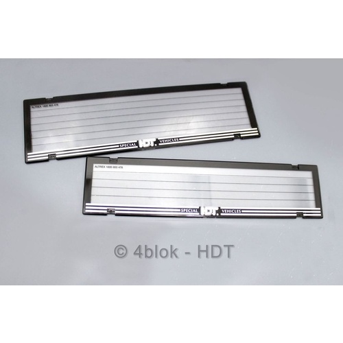 HDT Slimeline Number Plate Frames Black & Silver - HDTNPFSILSL