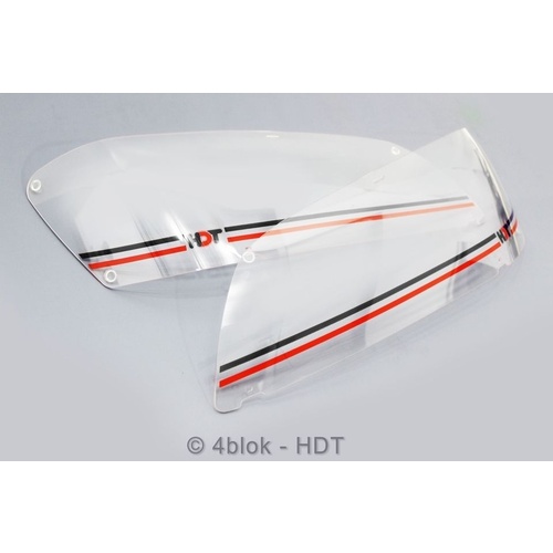 HDT VE Series 1 Headlight Covers Black & Red - VE020BLA
