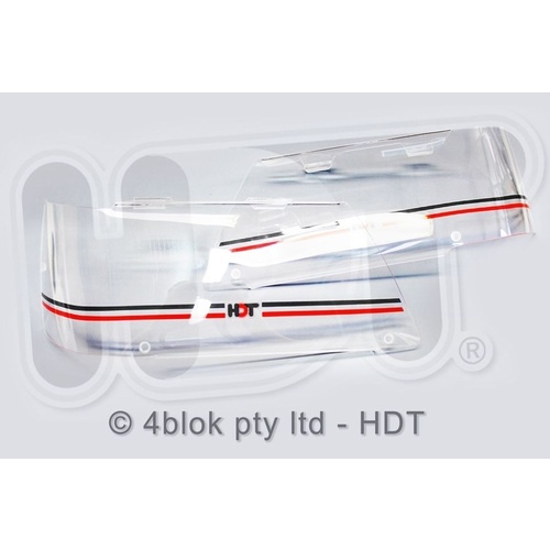 HDT VH VK Headlight Covers Black & Red - 40157HKBLA