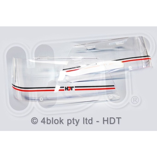 HDT VH VK Head Light Covers Black & Red - 40157HKBLA