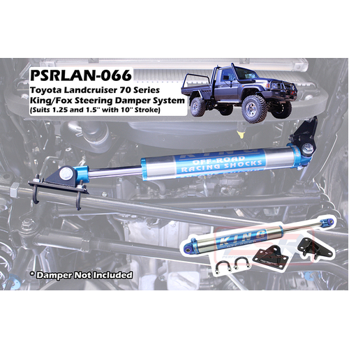 Toyota Landcruiser 70 Series King / Fox Steering Damper System (Suits 1.25 and 1.5" with 10" Stroke)
