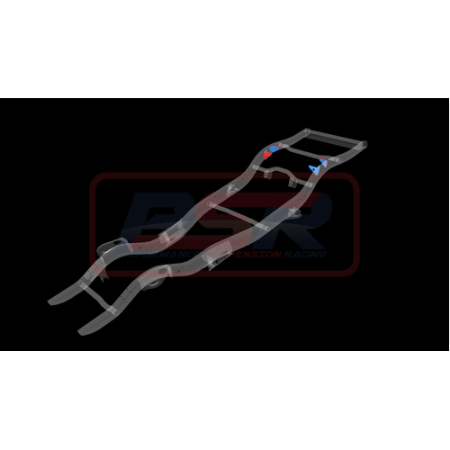 Nissan Patrol GQ-GU Chassis Bracing Rear Coil Tower System (Internal and external brace, weld on)