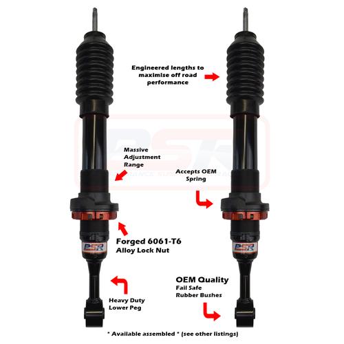 PSR TTG Toyota Front Adjustable Shock Absorber - PAIR