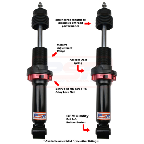 Mitsubishi Triton ML-MR PSR TTG Front 2-3" Adjustable Shock Absorber - PAIR