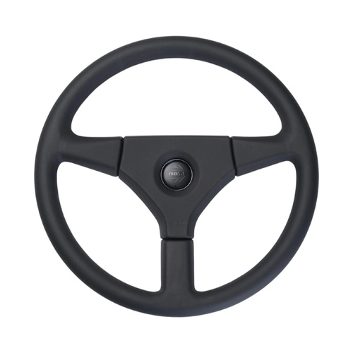 Genuine MOMO Flyer Black Leather 380mm Steering Wheel
