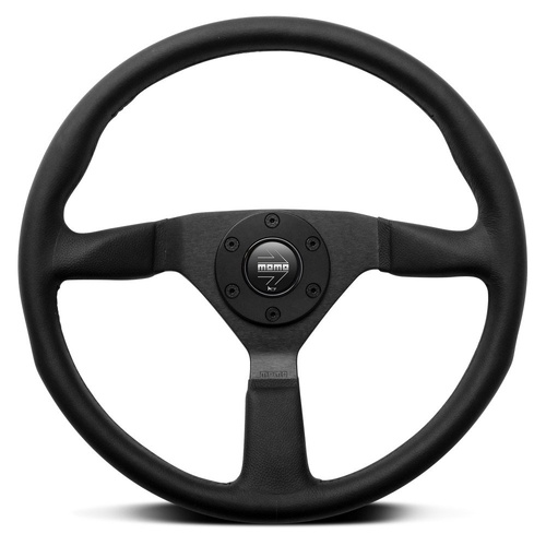 Genuine Momo Montecarlo Black 380mm Leather Steering Wheel